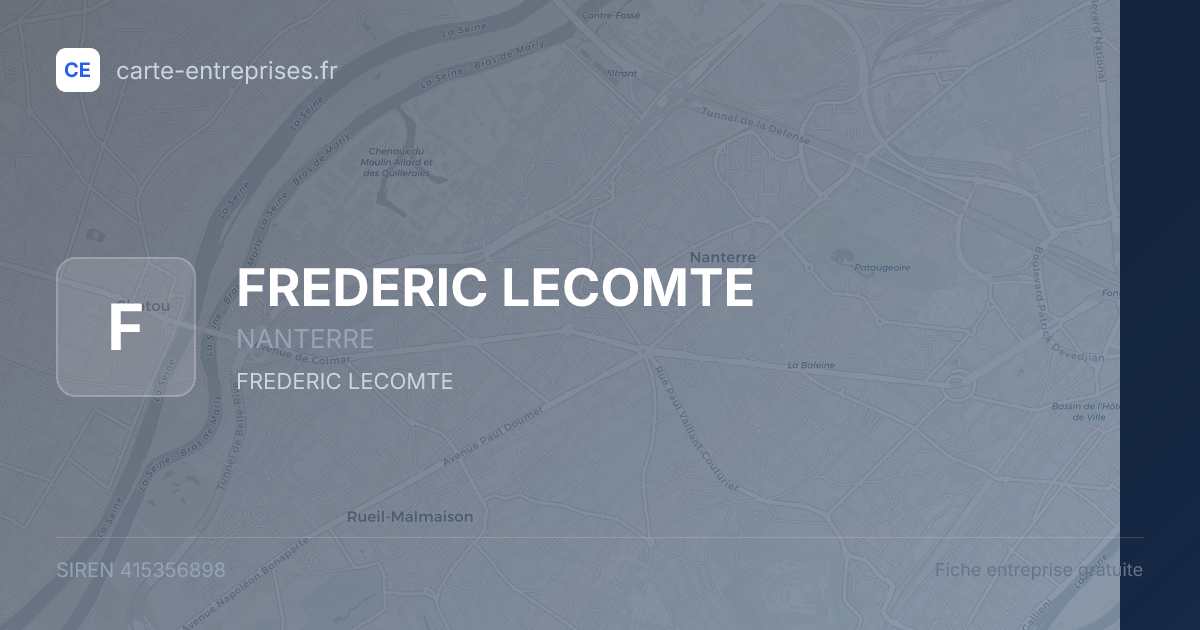 FREDERIC LECOMTE — 415356898 — fiche entreprise
