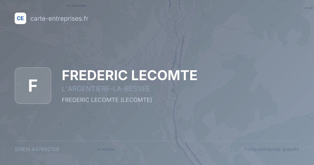 FREDERIC LECOMTE — 447892159 — fiche entreprise