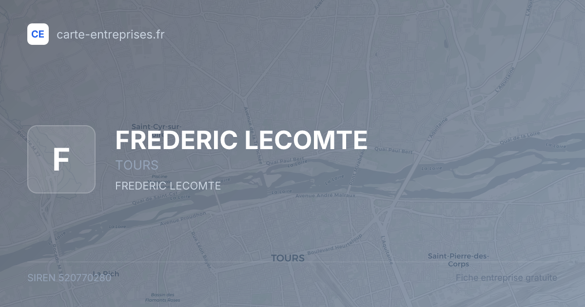 FREDERIC LECOMTE — 520770280 — fiche entreprise