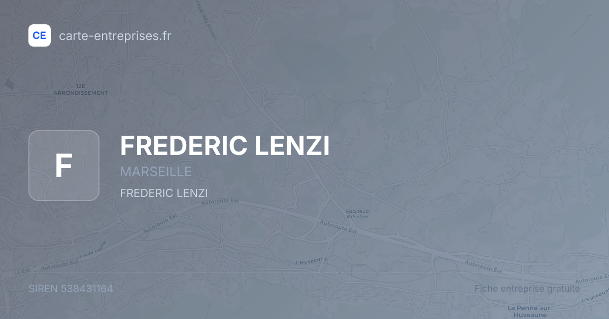 FREDERIC LENZI — 538431164 — fiche entreprise