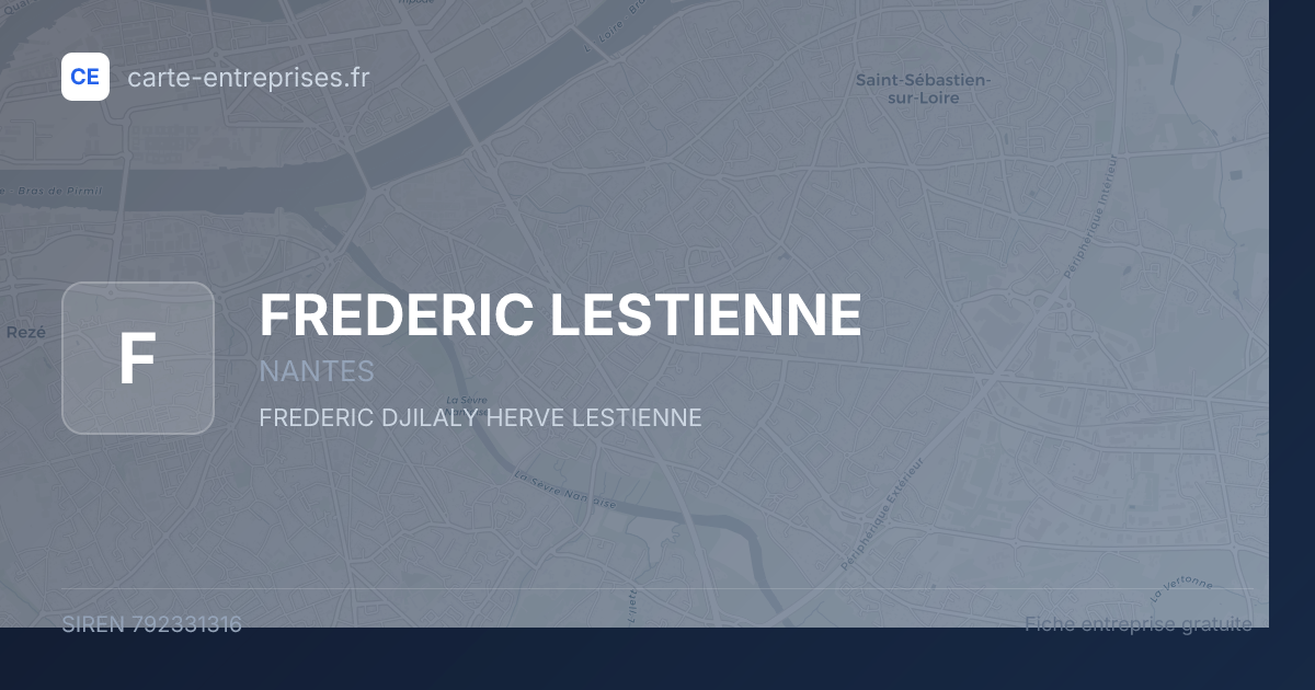 FREDERIC LESTIENNE — 792331316 — fiche entreprise