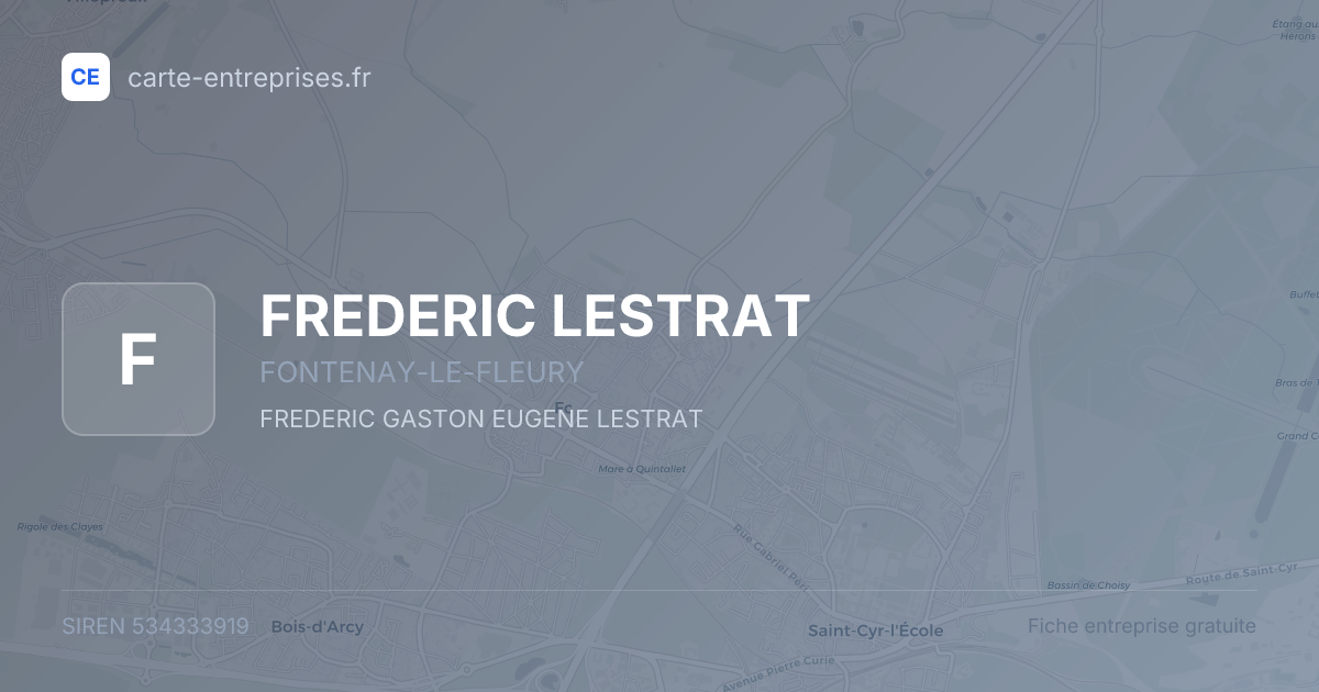 FREDERIC LESTRAT — 534333919 — fiche entreprise