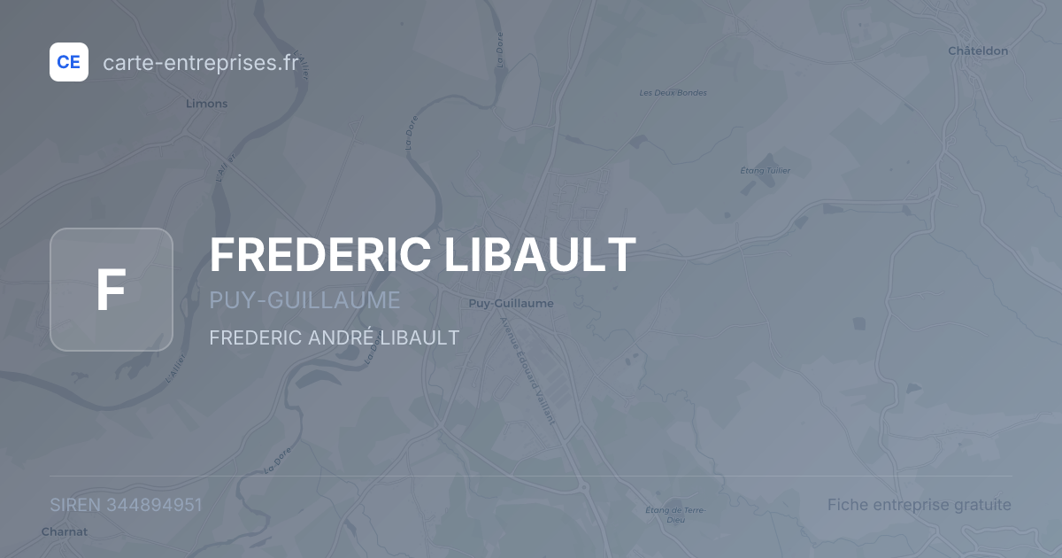 FREDERIC LIBAULT — 344894951 — fiche entreprise