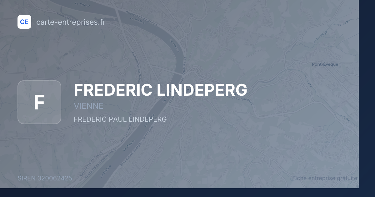 FREDERIC LINDEPERG — 320062425 — fiche entreprise