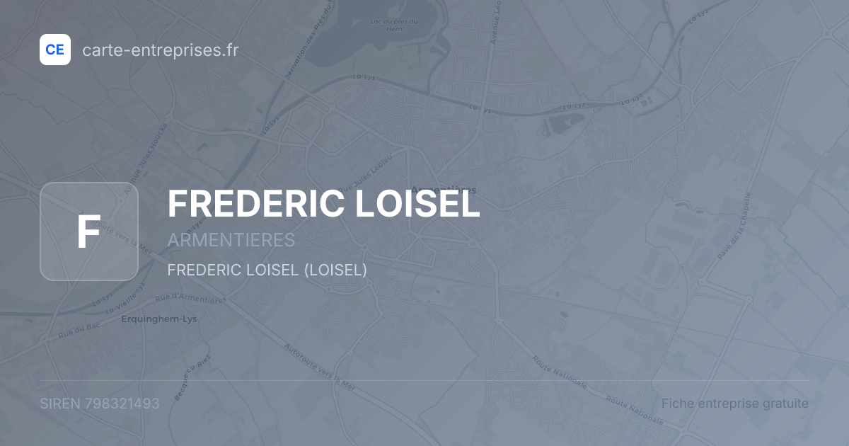 FREDERIC LOISEL — 798321493 — fiche entreprise