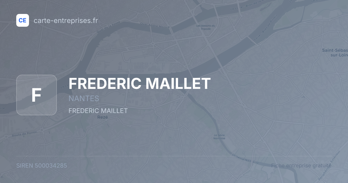 FREDERIC MAILLET — 500034285 — fiche entreprise