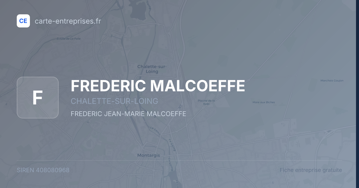 FREDERIC MALCOEFFE — 408080968 — fiche entreprise
