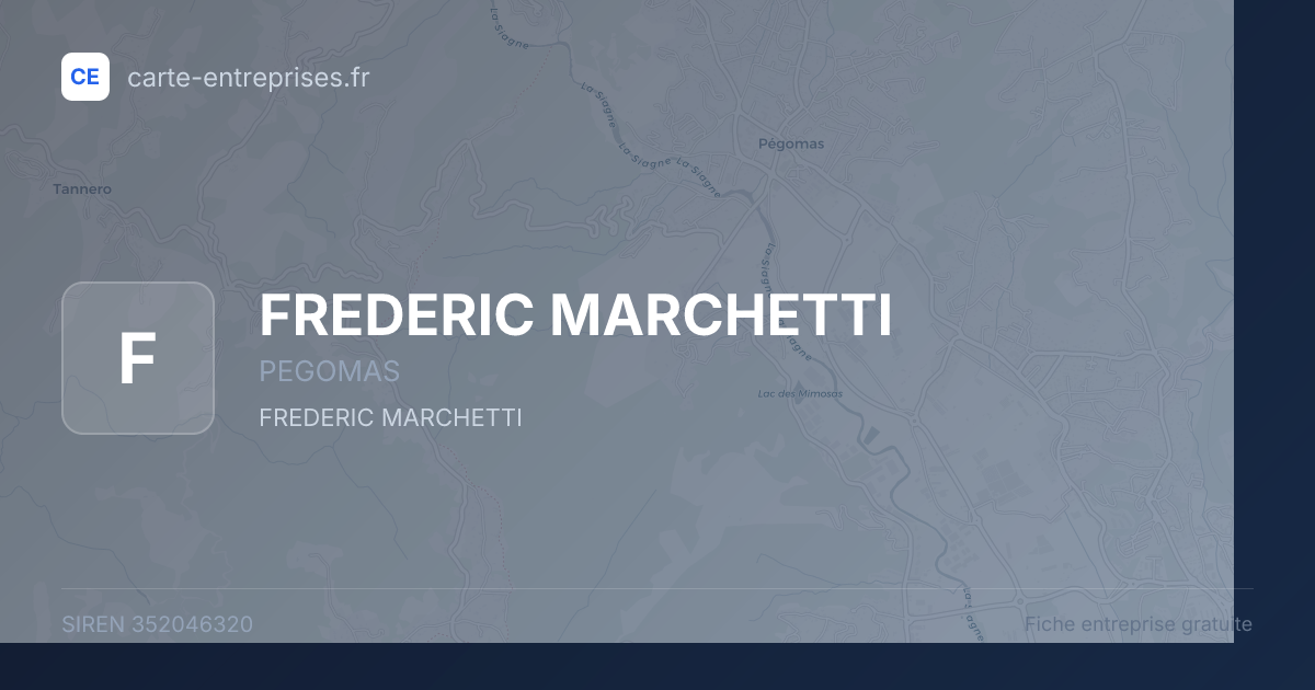 FREDERIC MARCHETTI — 352046320 — fiche entreprise