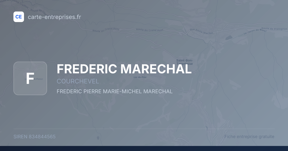 FREDERIC MARECHAL — 834844565 — fiche entreprise