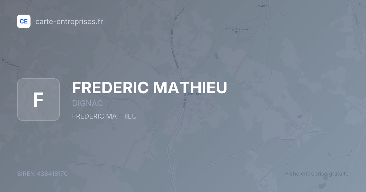 FREDERIC MATHIEU — 438418170 — fiche entreprise