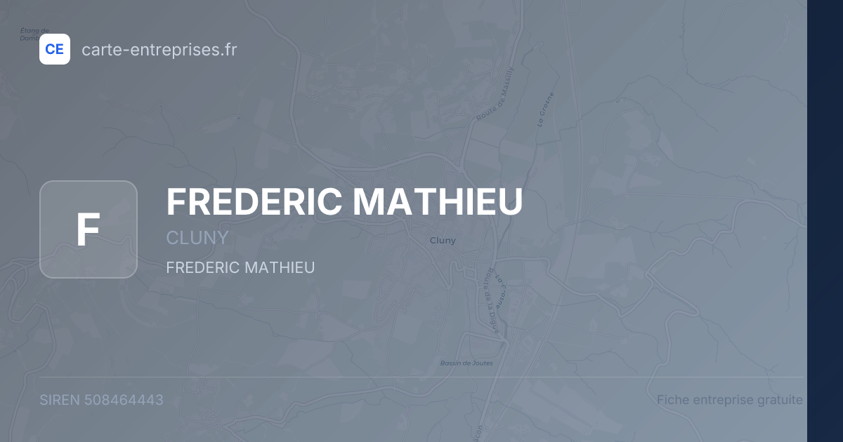 FREDERIC MATHIEU — 508464443 — fiche entreprise