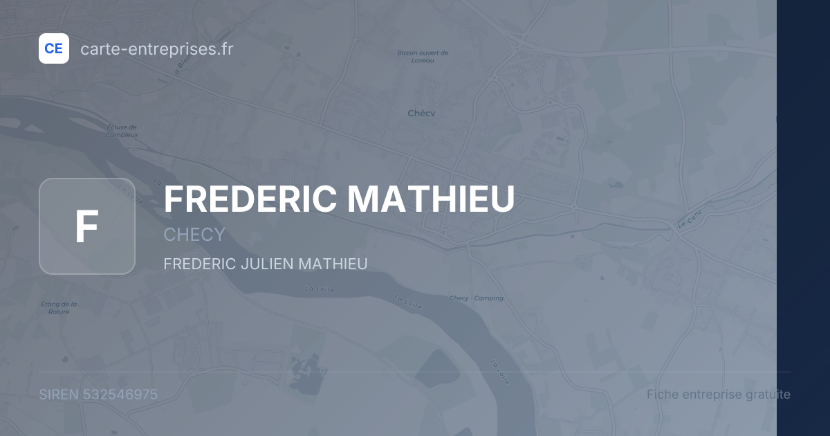FREDERIC MATHIEU — 532546975 — fiche entreprise