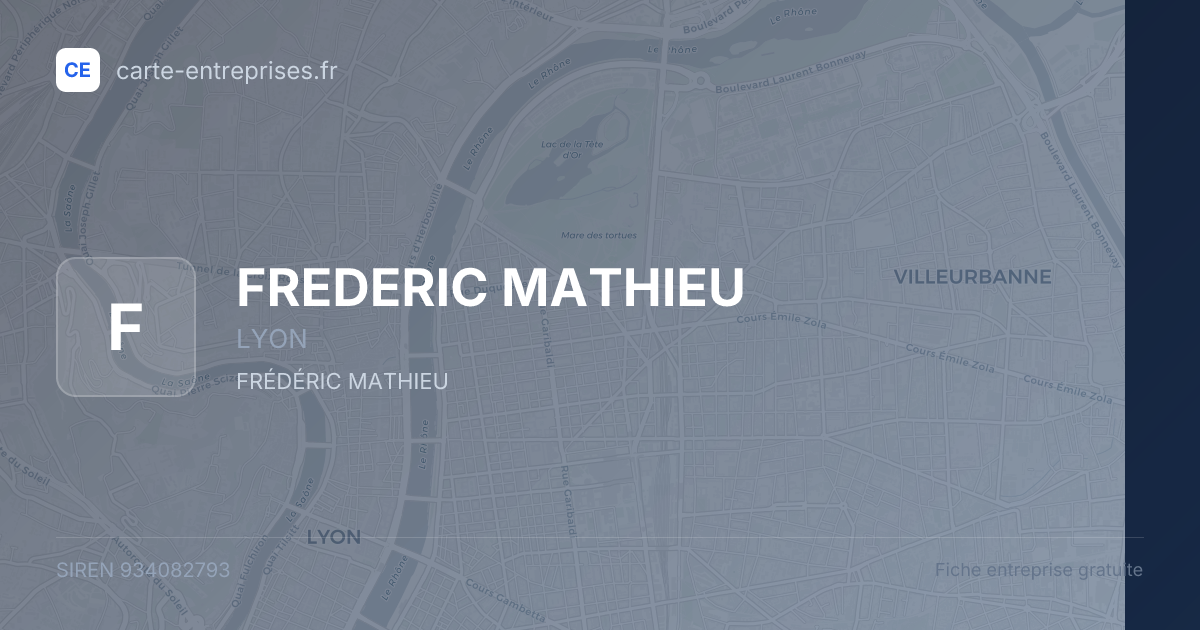 FREDERIC MATHIEU — 934082793 — fiche entreprise