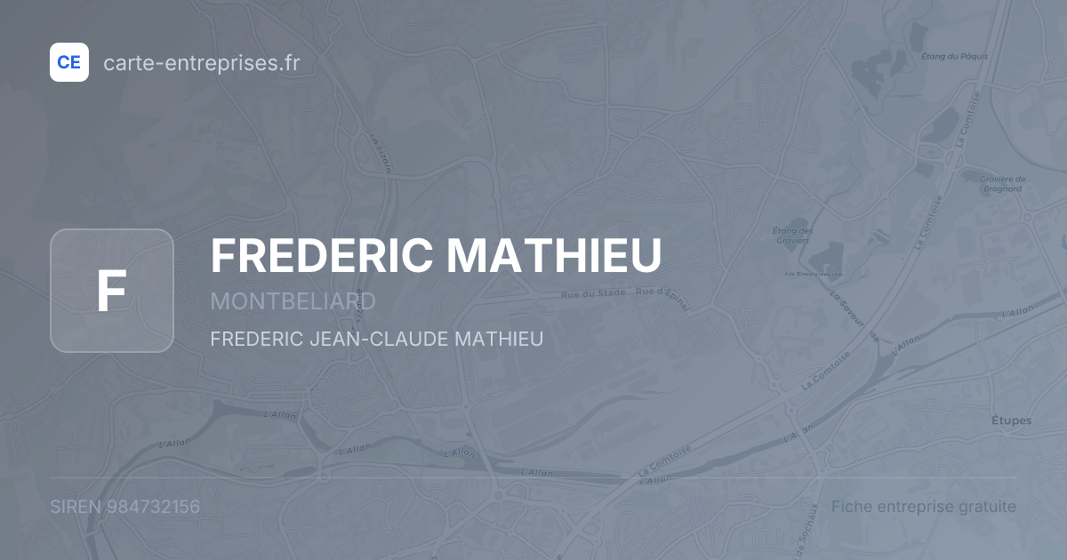 FREDERIC MATHIEU — 984732156 — fiche entreprise