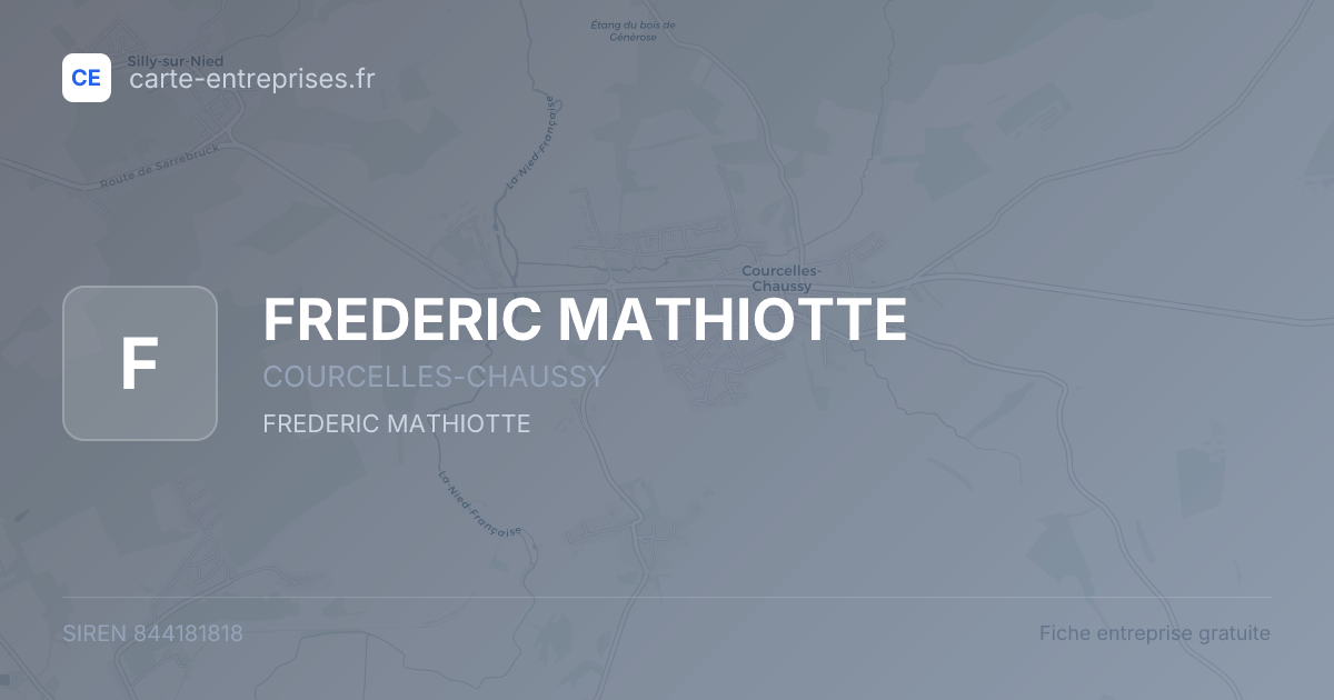 FREDERIC MATHIOTTE — 844181818 — fiche entreprise