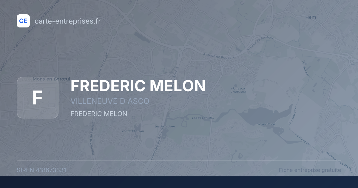 FREDERIC MELON — 418673331 — fiche entreprise