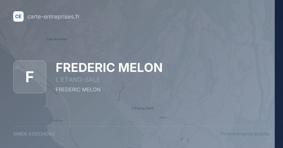 FREDERIC MELON — 425034063 — fiche entreprise