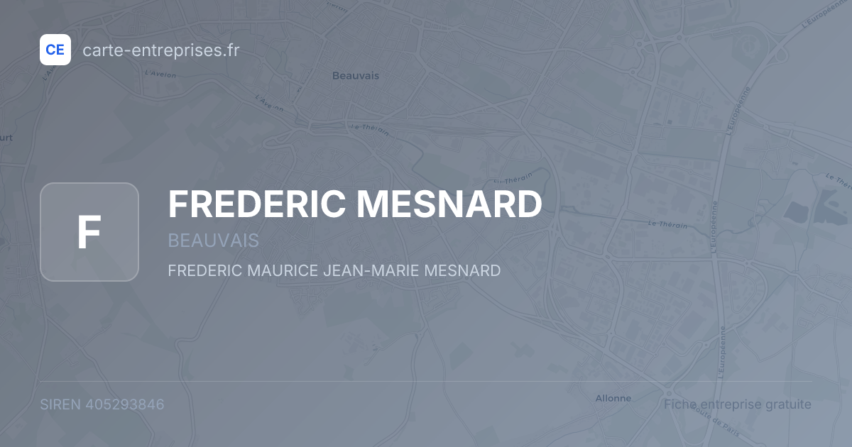 FREDERIC MESNARD — 405293846 — fiche entreprise