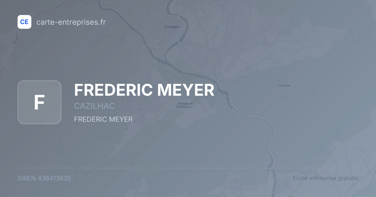 FREDERIC MEYER — 438413635 — fiche entreprise