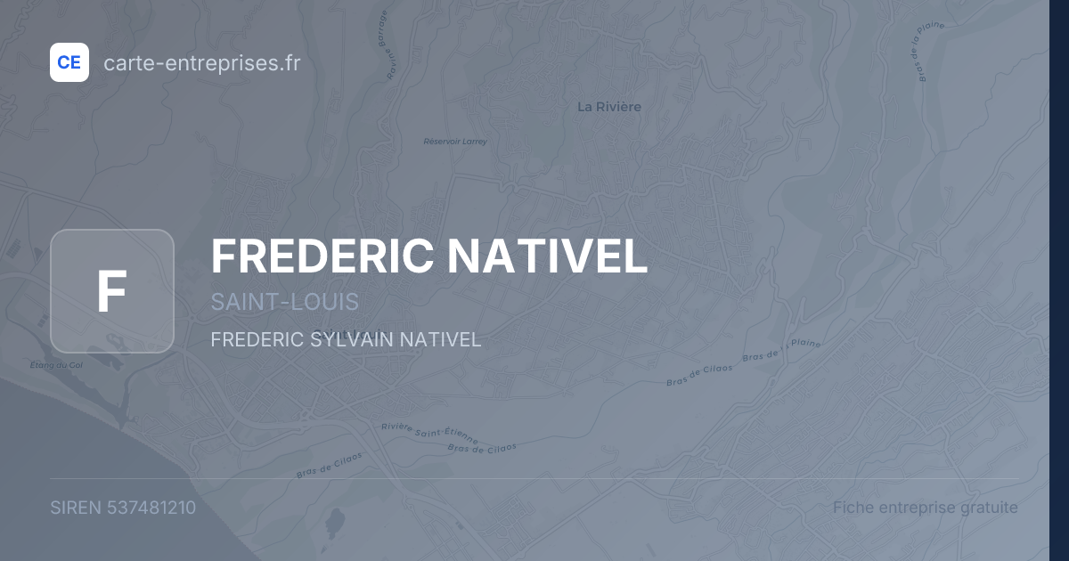 FREDERIC NATIVEL — 537481210 — fiche entreprise