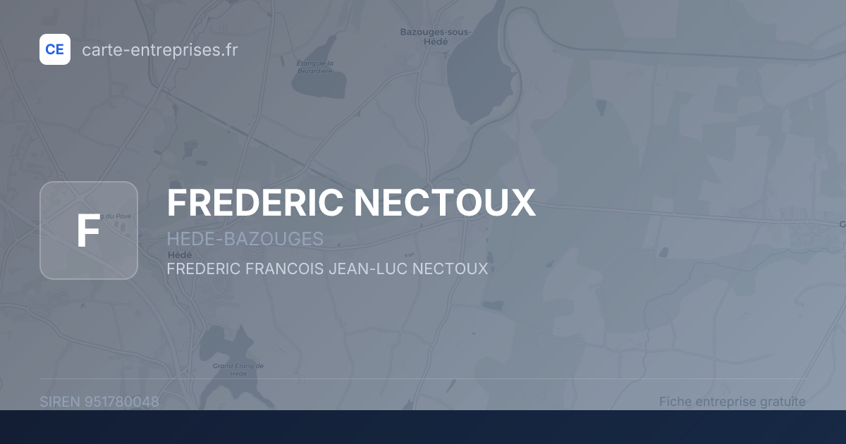 FREDERIC NECTOUX — 951780048 — fiche entreprise