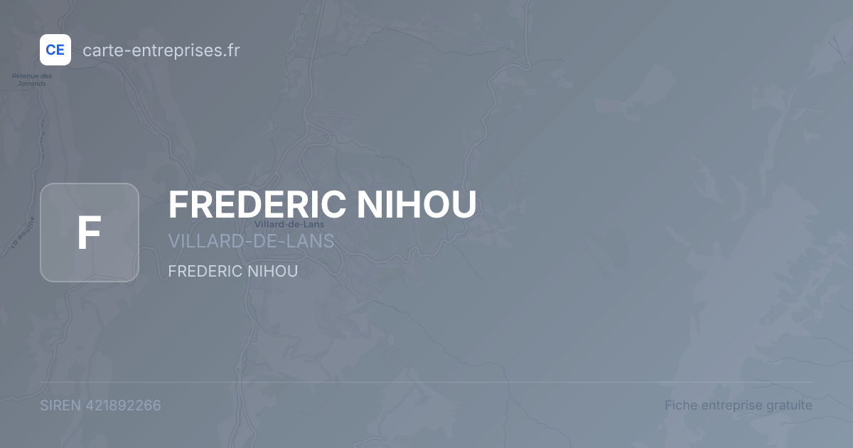 FREDERIC NIHOU — 421892266 — fiche entreprise