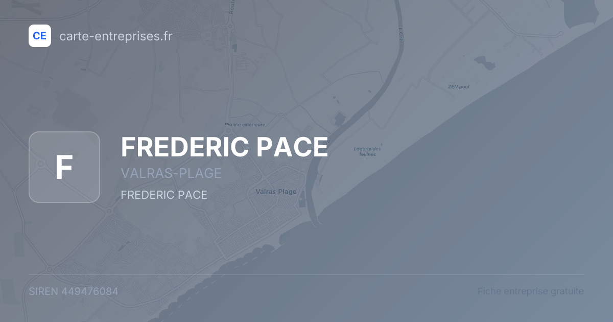 FREDERIC PACE — 449476084 — fiche entreprise