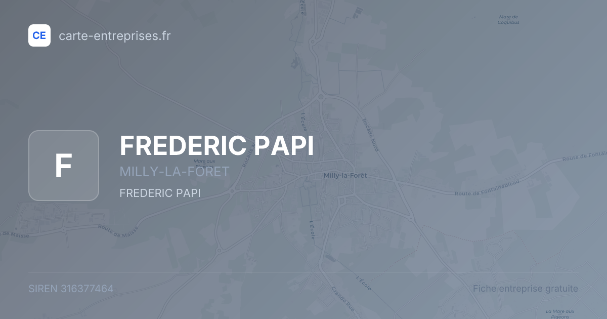 FREDERIC PAPI — 316377464 — fiche entreprise