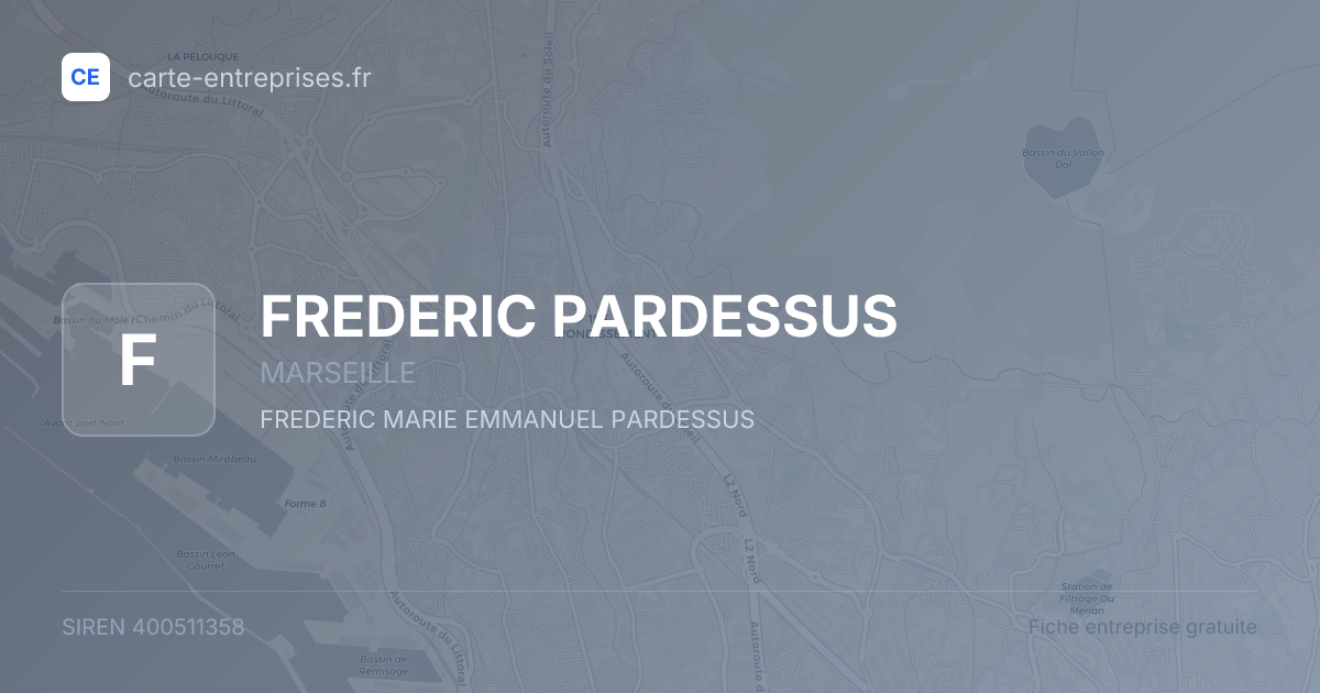 FREDERIC PARDESSUS — 400511358 — fiche entreprise