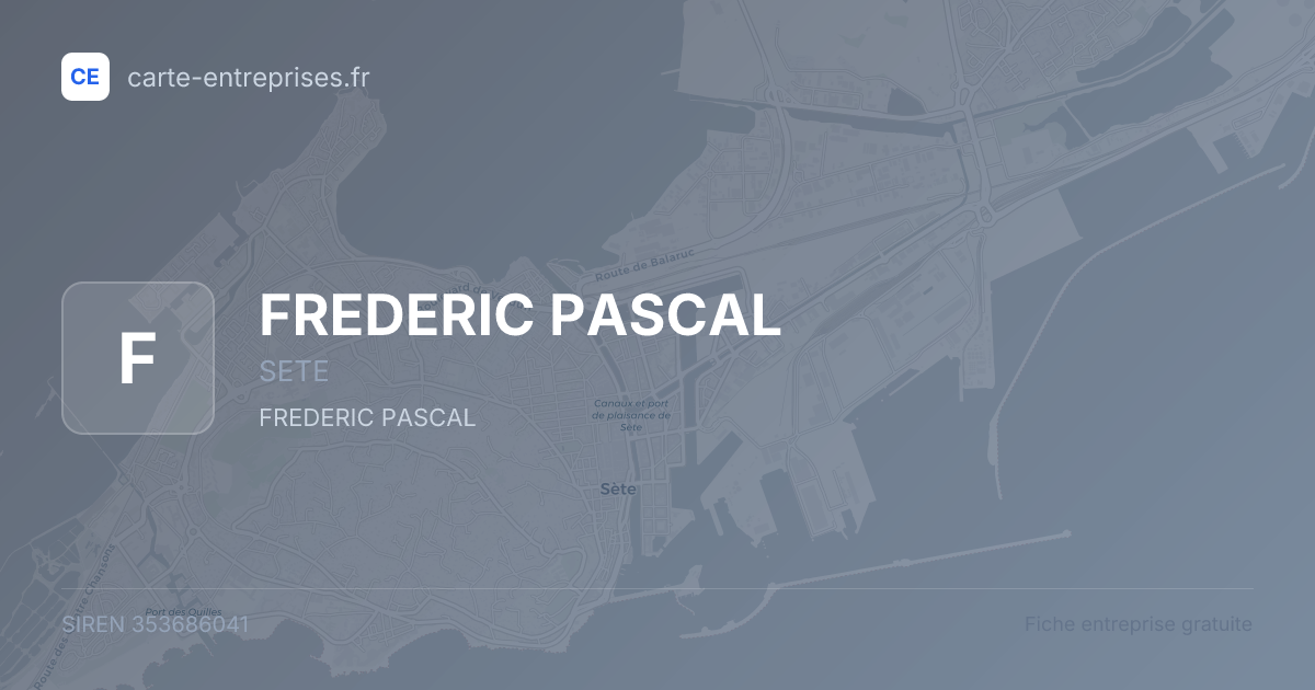 FREDERIC PASCAL — 353686041 — fiche entreprise
