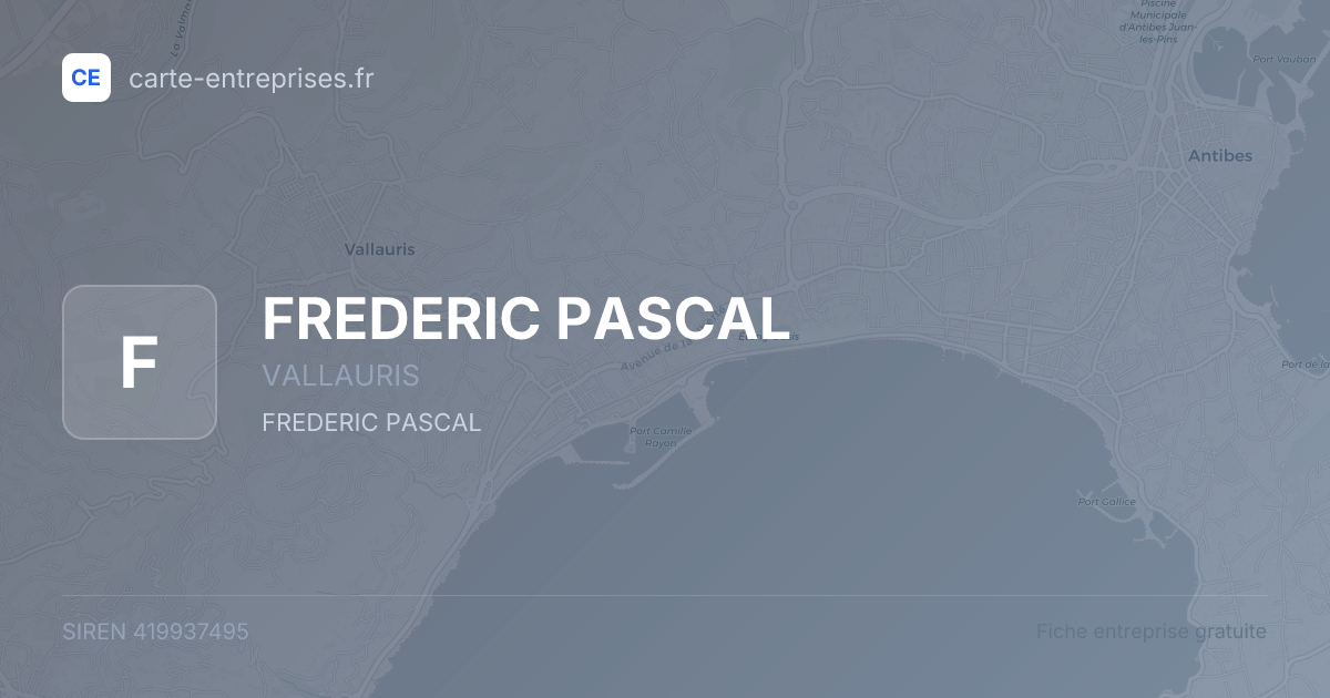 FREDERIC PASCAL — 419937495 — fiche entreprise