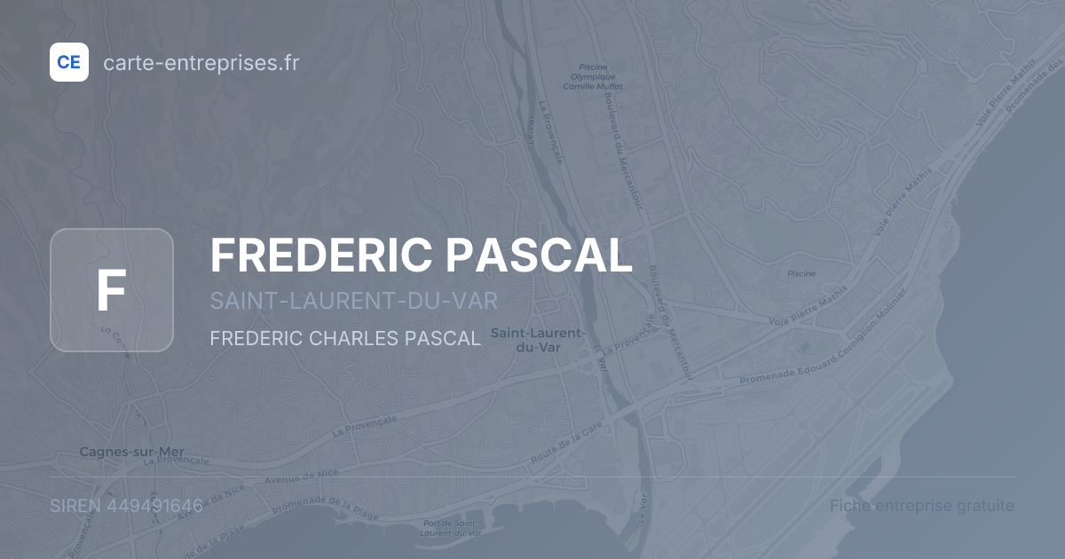 FREDERIC PASCAL — 449491646 — fiche entreprise
