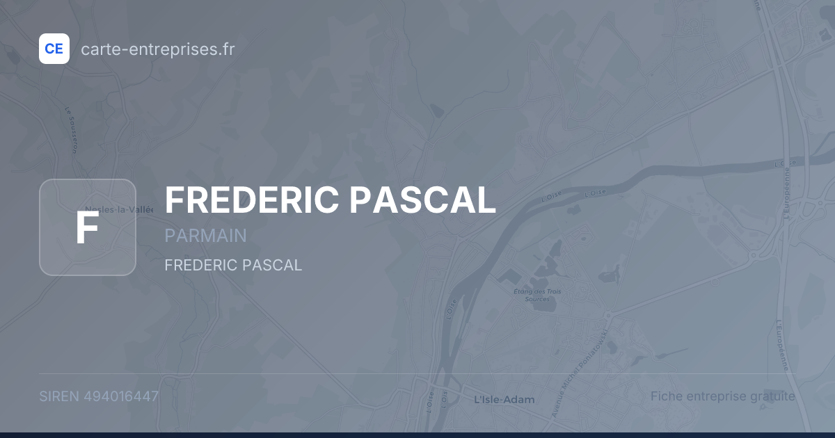 FREDERIC PASCAL — 494016447 — fiche entreprise