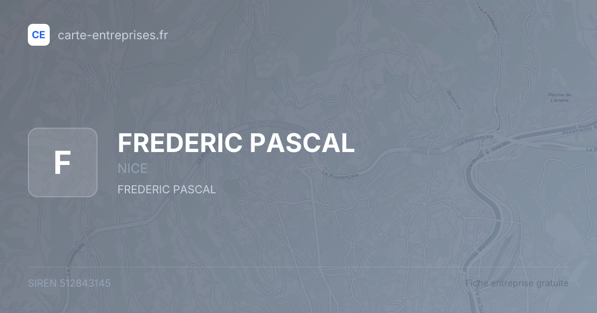 FREDERIC PASCAL — 512843145 — fiche entreprise