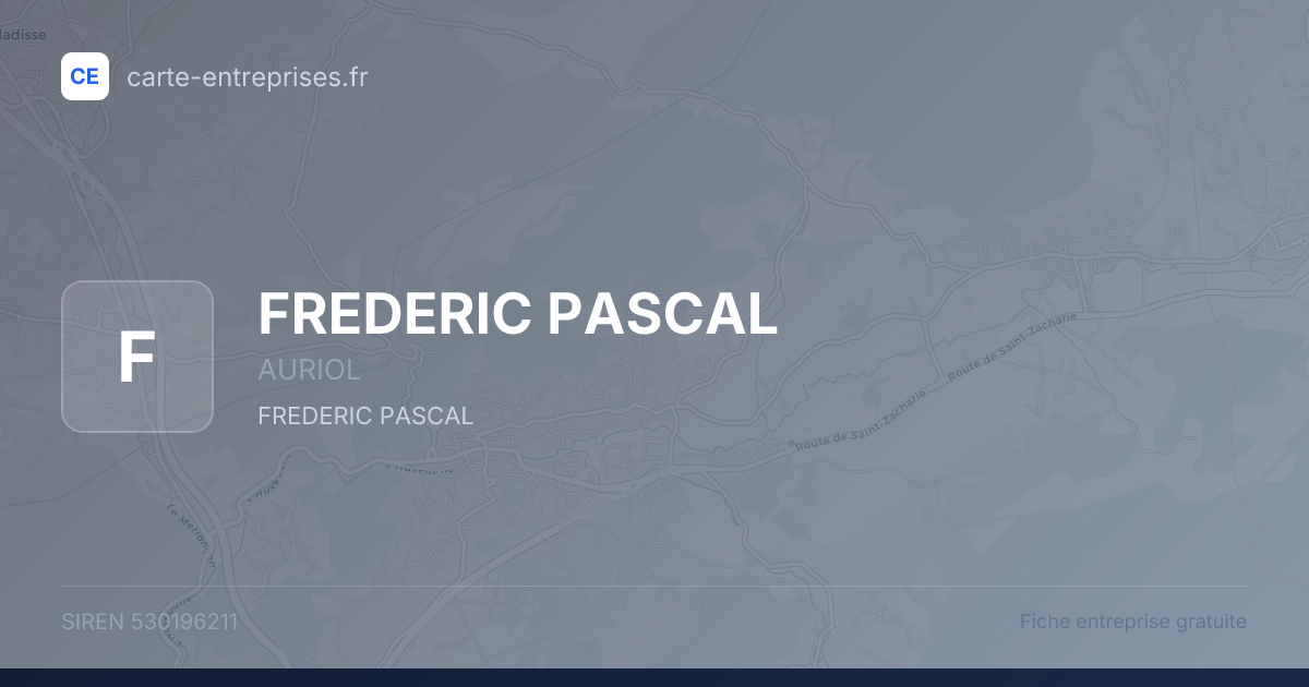 FREDERIC PASCAL — 530196211 — fiche entreprise