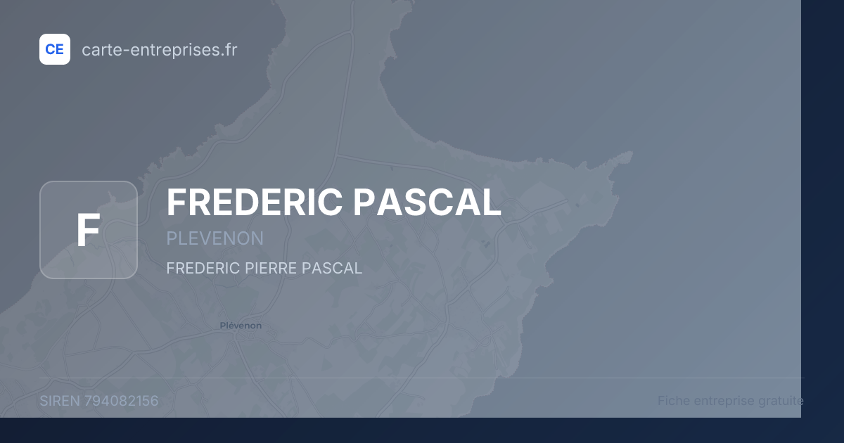 FREDERIC PASCAL — 794082156 — fiche entreprise