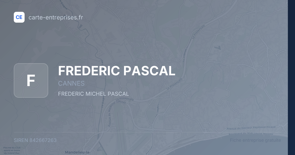FREDERIC PASCAL — 842667263 — fiche entreprise