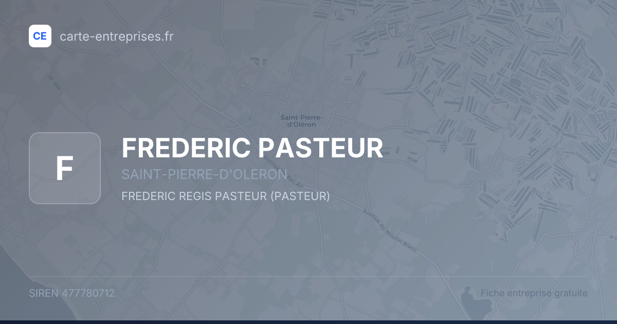 FREDERIC PASTEUR — 477780712 — fiche entreprise