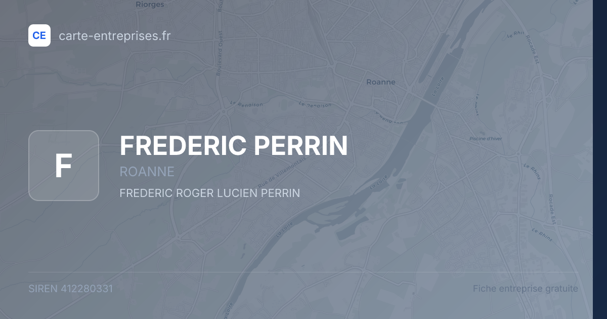 FREDERIC PERRIN — 412280331 — fiche entreprise
