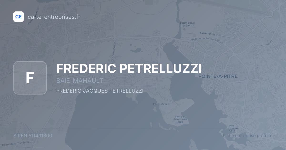 FREDERIC PETRELLUZZI — 511491300 — fiche entreprise