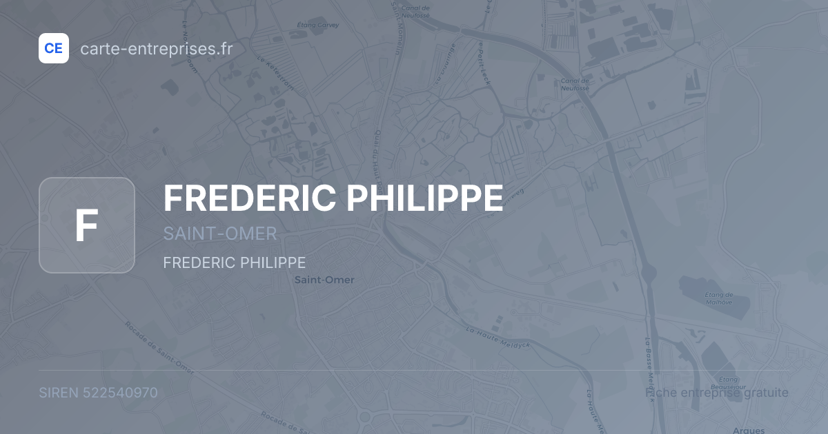 FREDERIC PHILIPPE — 522540970 — fiche entreprise