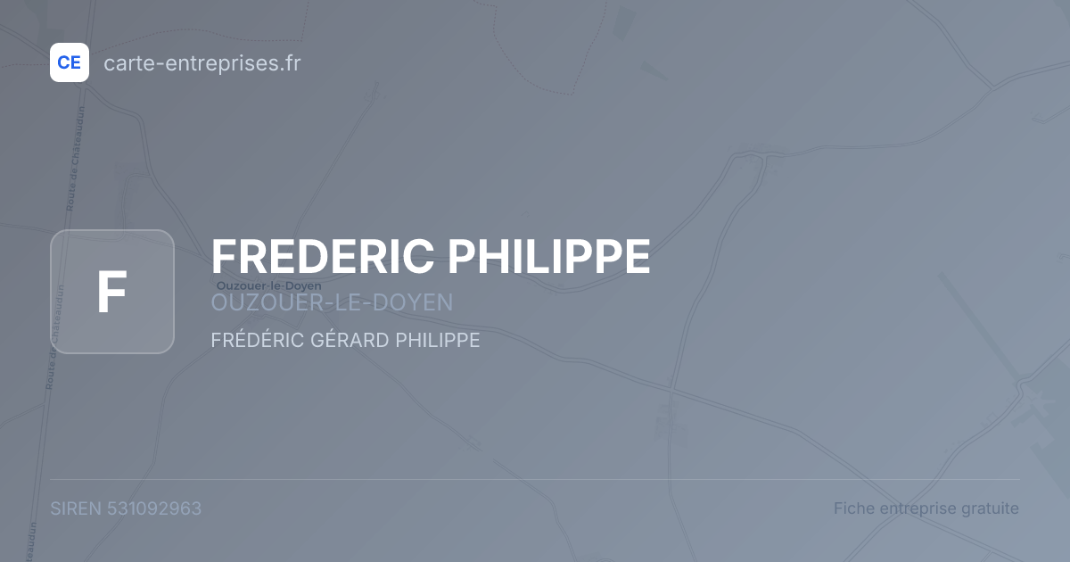 FREDERIC PHILIPPE — 531092963 — fiche entreprise