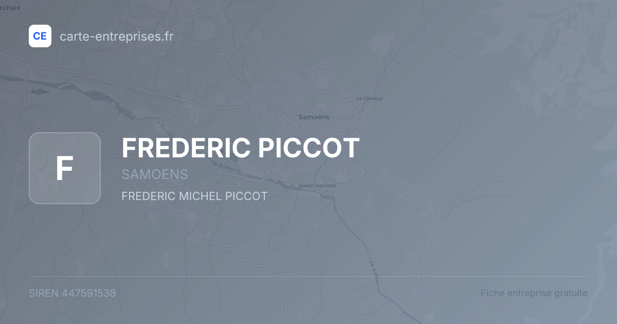 FREDERIC PICCOT — 447591538 — fiche entreprise