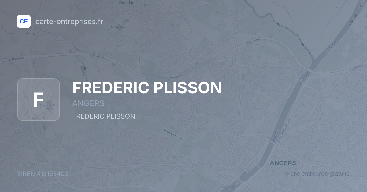 FREDERIC PLISSON — 413163403 — fiche entreprise