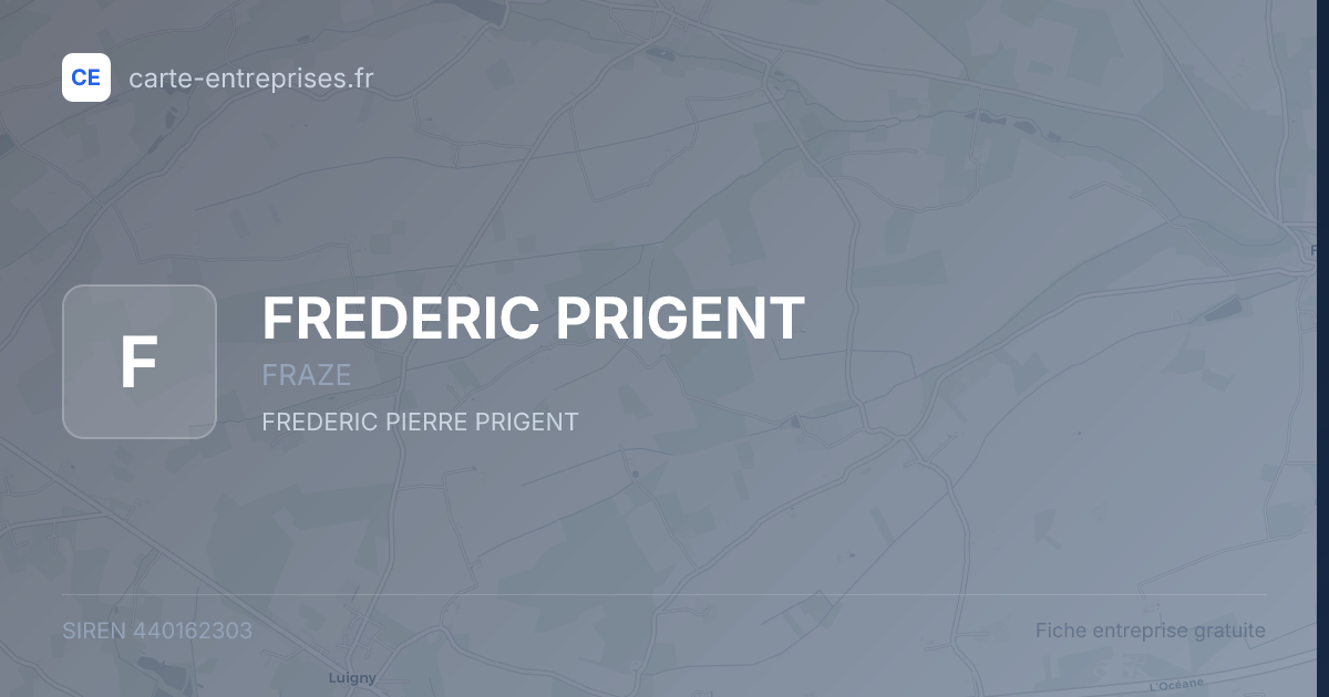 FREDERIC PRIGENT — 440162303 — fiche entreprise