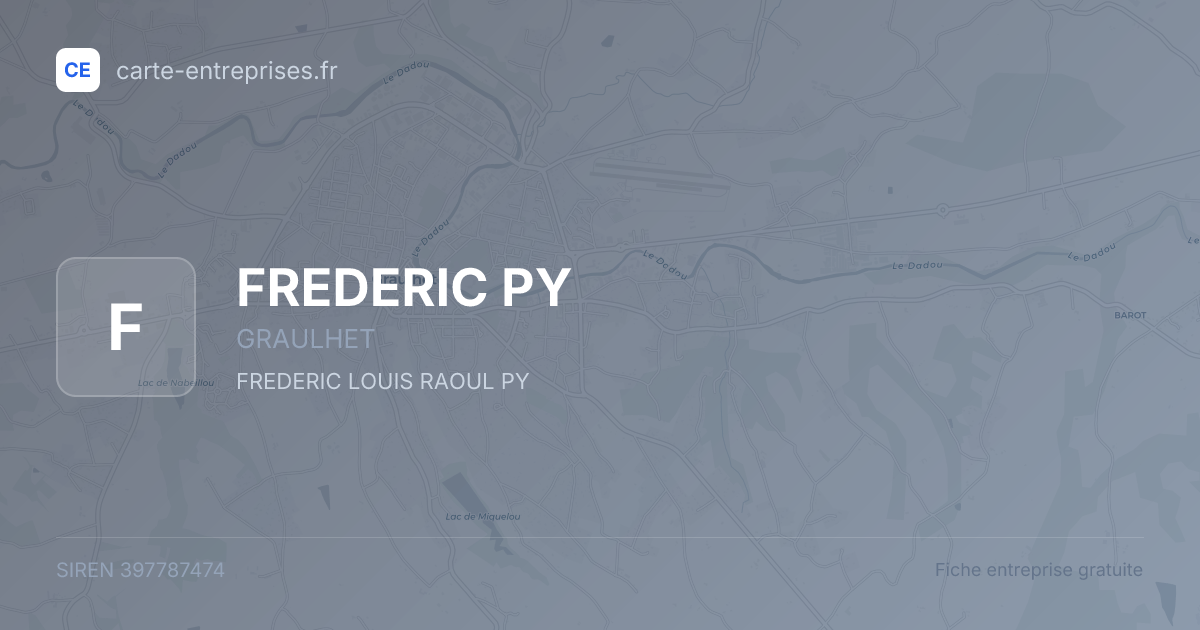 FREDERIC PY — 397787474 — fiche entreprise