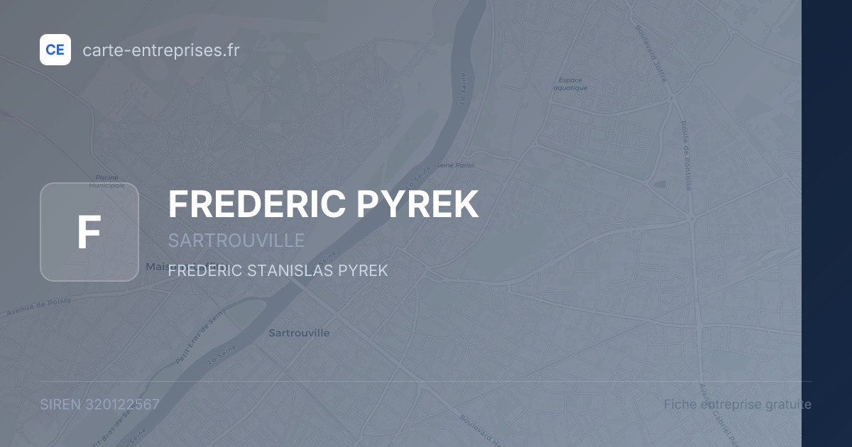 FREDERIC PYREK — 320122567 — fiche entreprise
