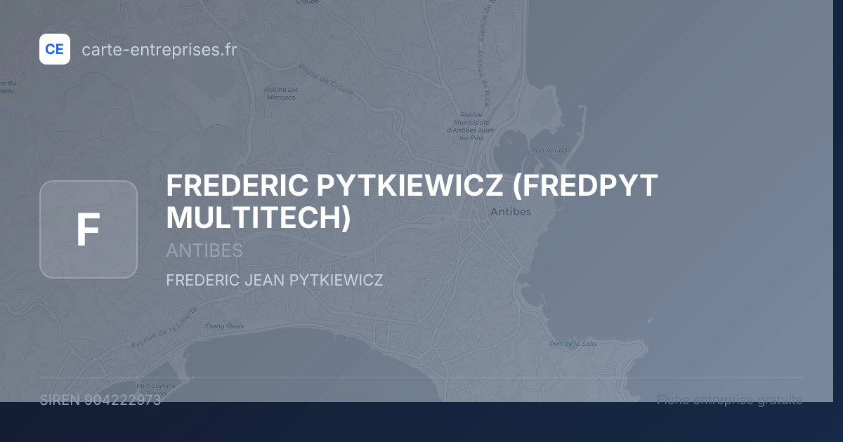 FREDERIC PYTKIEWICZ (FREDPYT MULTITECH) — 904222973 — fiche entreprise