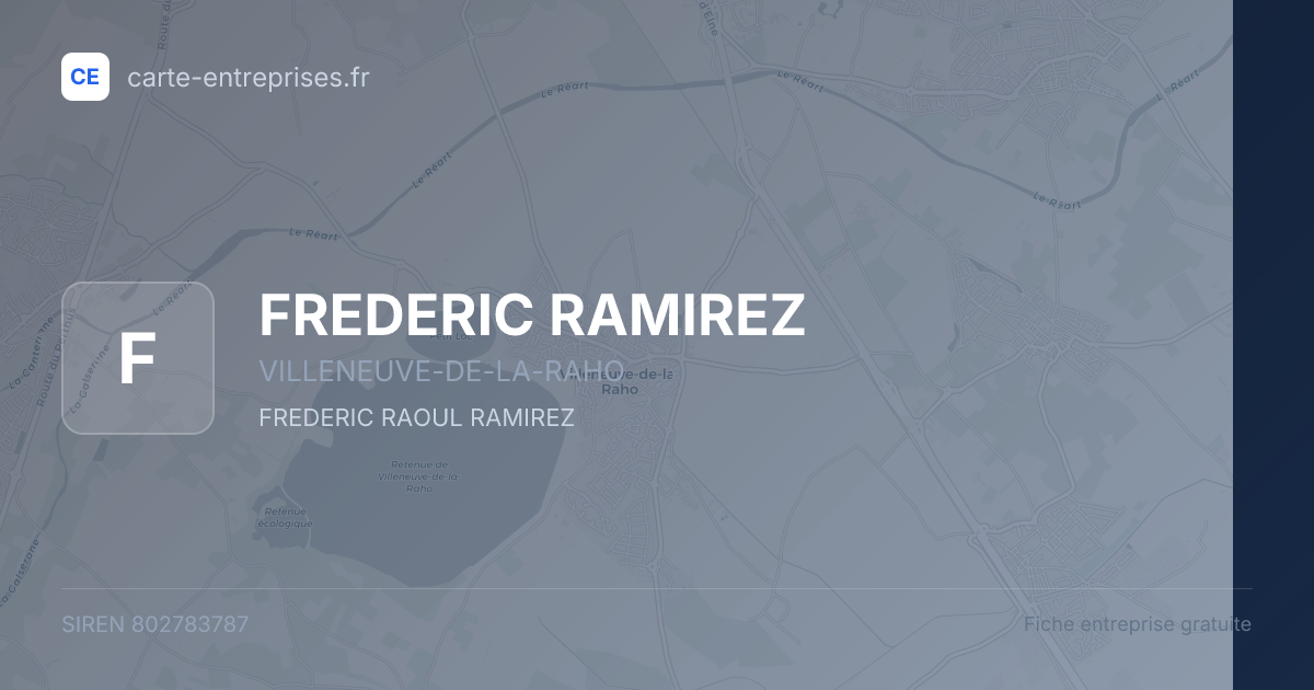 FREDERIC RAMIREZ — 802783787 — fiche entreprise