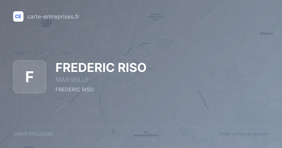 FREDERIC RISO — 510520588 — fiche entreprise